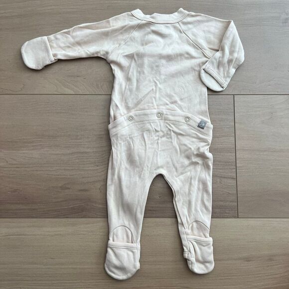 NWT Goumi Kids Dune Baby Footie SZ 0-3mo Bamboo Sleeper Zippy Sleeper Neutral - Picture 2 of 3